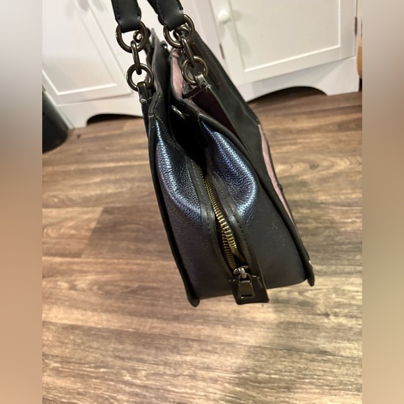 Coach Color Block Pebbled Leather Dreamer Tote Dreamer 36 Metallic - Picture 4 of 15